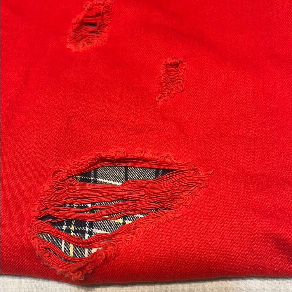 True Religion Red Straight Jeans Vibrant Denim - Picture 6 of 15